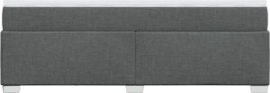 vidaXL Łóżko kontynentalne z materacem, ciemnoszara tkanina 140x190 cm 8