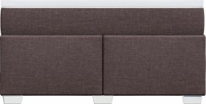 vidaXL Łóżko kontynentalne z materacem, brązowe, tkanina, 140x190 cm 4