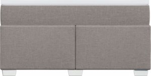 vidaXL Łóżko kontynentalne z materacem, taupe, tkanina, 140x190 cm 4