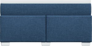 vidaXL Łóżko kontynentalne z materacem, niebieskie, tkanina 140x190 cm 4