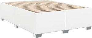 vidaXL Łóżko kontynentalne z materacem białe 140x190 cm 5