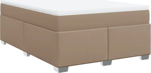 vidaXL Łóżko kontynentalne z materacem cappuccino 140x190cm 2