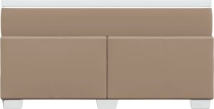 vidaXL Łóżko kontynentalne z materacem cappuccino 140x190cm 4