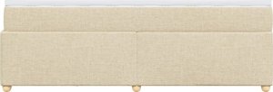 vidaXL vidaXL Łóżko kontynentalne z materacem, kremowe, tkanina, 160x200 cm 8