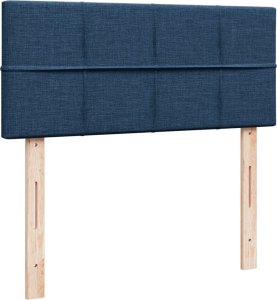 vidaXL Łóżko kontynentalne z materacem, niebieskie, tkanina 120x200 cm 10