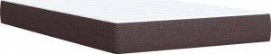 vidaXL Łóżko kontynentalne z materacem, brązowe, tkanina, 120x200 cm 8