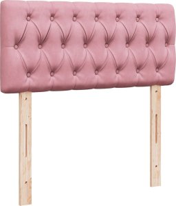vidaXL Łóżko kontynentalne z materacem, różowe, aksamit, 90x200 cm 5