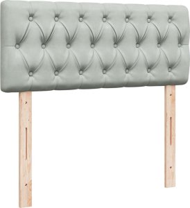 vidaXL Łóżko kontynentalne z materacem, jasnoszare, 120x200cm, aksamit 5