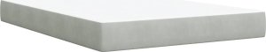 vidaXL Łóżko kontynentalne z materacem, jasnoszare, 160x200cm, aksamit 7