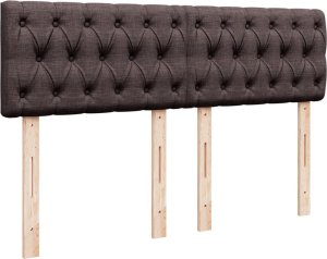 vidaXL vidaXL Łóżko kontynentalne z materacem, brązowe, tkanina, 140x190 cm 7