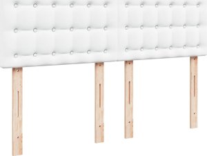 vidaXL Łóżko kontynentalne z materacem białe 140x190 cm 7