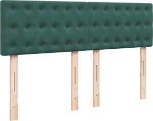 vidaXL vidaXL Łóżko kontynentalne z materacem, ciemnozielone, 140x200 cm 9