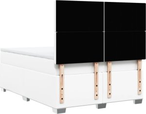 vidaXL Łóżko kontynentalne z materacem białe 140x190 cm 10