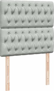 vidaXL Łóżko kontynentalne z materacem, jasnoszare, aksamit, 80x200 cm 8