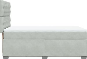 vidaXL Łóżko kontynentalne z materacem, jasnoszare, aksamit, 80x200 cm 9