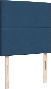 vidaXL Łóżko kontynentalne z materacem, niebieskie, tkanina, 80x200 cm 7