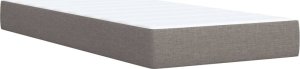 vidaXL vidaXL Łóżko kontynentalne z materacem, taupe, tkanina, 100x200 cm 10
