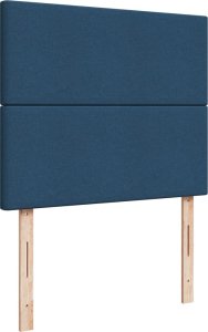 vidaXL Łóżko kontynentalne z materacem, niebieskie, tkanina 120x200 cm 7