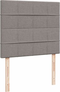 vidaXL Łóżko kontynentalne z materacem, taupe, tkanina, 120x200 cm 7