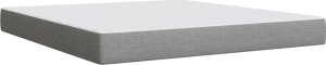 vidaXL Łóżko kontynentalne z materacem, jasnoszare, tkanina, 180x200cm 9