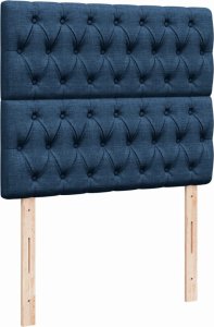 vidaXL vidaXL Łóżko kontynentalne z materacem, niebieskie, tkanina 120x200 cm 9