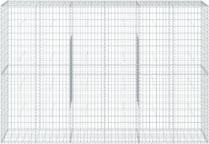 vidaXL Kosz gabionowy z pokrywą, 300x50x200 cm, galwanizowane żelazo 3