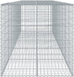 vidaXL Kosz gabionowy z pokrywą, 500x100x100 cm, galwanizowane żelazo 4