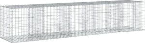 vidaXL Kosz gabionowy z pokrywą, 500x100x100 cm, galwanizowane żelazo 5