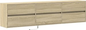 vidaXL vidaXL Ścienna szafka pod TV, z LED, dąb sonoma, 180x31x45 cm 3