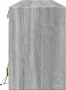 vidaXL vidaXL Ścienna szafka pod TV, z LED, szary dąb sonoma, 180x31x45 cm 7