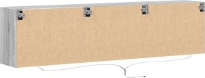 vidaXL vidaXL Ścienna szafka pod TV, z LED, szary dąb sonoma, 180x31x45 cm 8