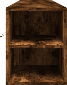 vidaXL vidaXL Ścienna szafka pod TV, z LED, przydymiony dąb, 180x31x39,5 cm 7