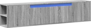 vidaXL vidaXL Ścienna szafka pod TV, z LED, szary dąb sonoma, 180x31x39,5 cm 3