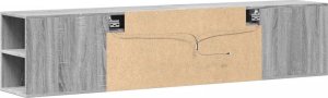 vidaXL vidaXL Ścienna szafka pod TV, z LED, szary dąb sonoma, 180x31x39,5 cm 8
