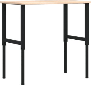 vidaXL vidaXL Stolik roboczy, 100x60x(71,5-98) cm, prostokątny, drewno dębowe 2
