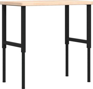 vidaXL vidaXL Stolik roboczy, 100x60x(73-99,5) cm, prostokątny, drewno dębowe 2