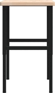 vidaXL vidaXL Stolik roboczy, 100x60x(73-99,5) cm, prostokątny, drewno dębowe 6