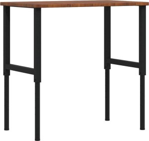 vidaXL vidaXL Stolik roboczy, ciemny brąz, 100x60x(71,5-98) cm, drewno dębowe 2