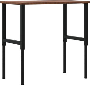vidaXL vidaXL Stolik roboczy, ciemny brąz, 100x60x(71,5-98) cm, drewno dębowe 7