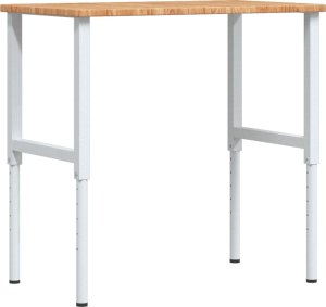 vidaXL vidaXL Stolik roboczy, jasny brąz, 100x60x(71,5-98) cm, drewno dębowe 2