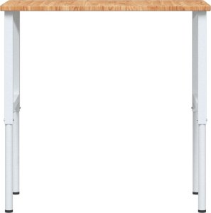 vidaXL vidaXL Stolik roboczy, jasny brąz, 100x60x(71,5-98) cm, drewno dębowe 4