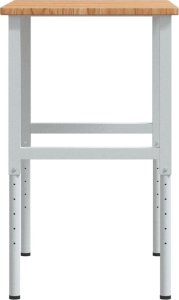 vidaXL vidaXL Stolik roboczy, jasny brąz, 100x60x(71,5-98) cm, drewno dębowe 6