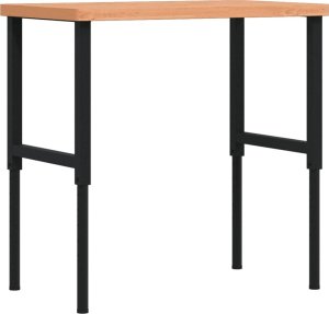 vidaXL vidaXL Stolik roboczy, 100x60x(73-99,5) cm, prostokątny, drewno bukowe 2