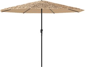 vidaXL vidaXL Parasol ogrodowy na stalowym słupku, brązowy, 324x324x247 cm 2