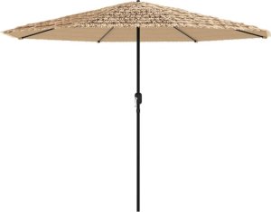 vidaXL vidaXL Parasol ogrodowy na stalowym słupku, brązowy, 324x324x247 cm 3
