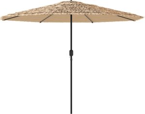 vidaXL vidaXL Parasol ogrodowy na stalowym słupku, brązowy, 324x324x247 cm 5