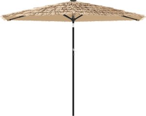 vidaXL vidaXL Parasol ogrodowy z LED, stalowy słupek, brązowy, 288x288x225 cm 4
