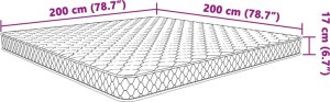 vidaXL vidaXL Materac z pianką memory, biały, 200x200x17 cm 8