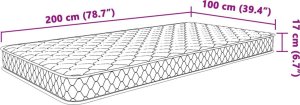 vidaXL vidaXL Materac z pianką memory, biały, 100x200x17 cm 8