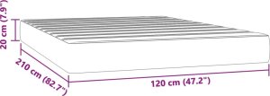 vidaXL vidaXL Materac kieszeniowy, ciemnozielony, 120x210x20 cm, aksamit 7